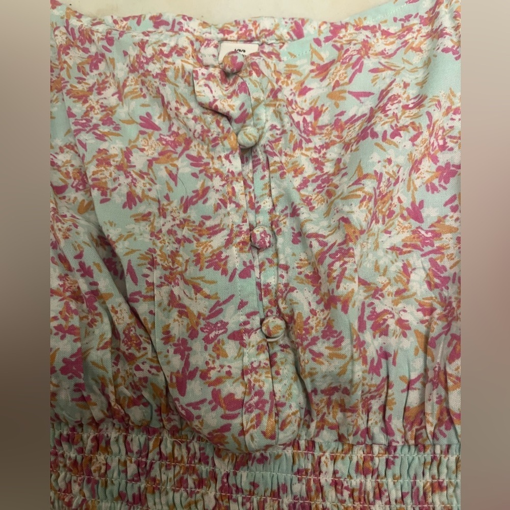 Roxy Pink and Mint Floral Two-Piece Skirt Set - Picture 5 of 6